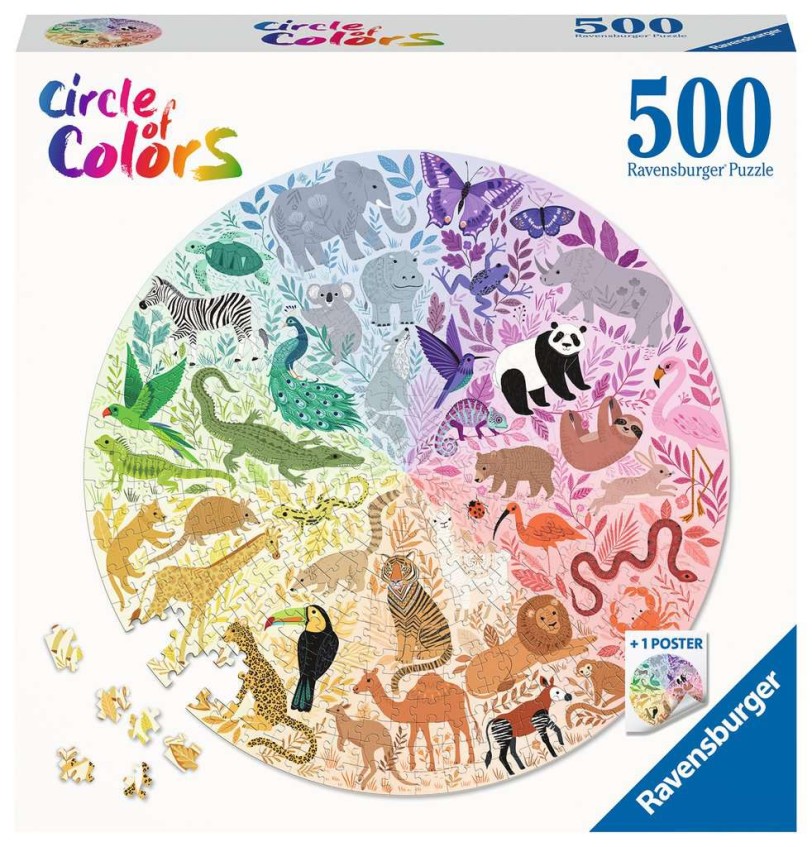 ANIMALES . 500PZ PUZZLE CIRCLE OF COLORS -RAVENSBURGUER